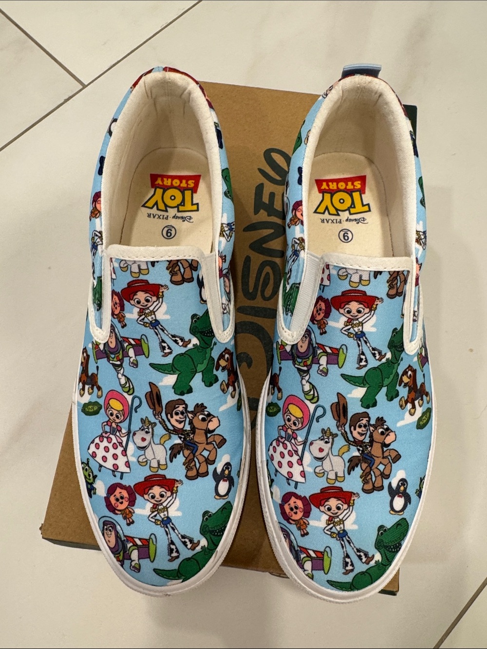 Disney Toy Story Blue Slip-On Flats for Women
